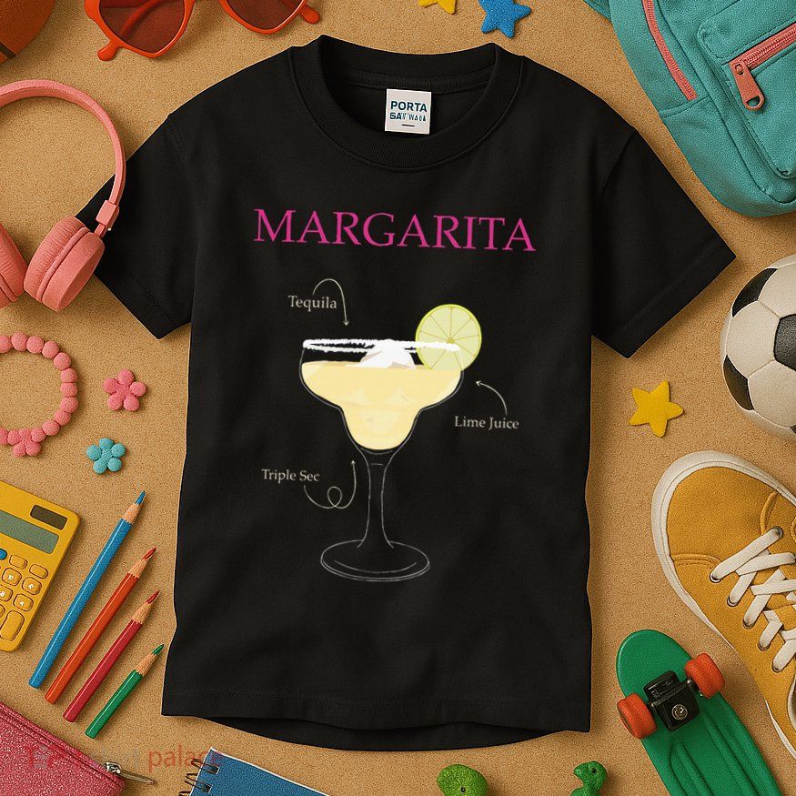 Margarita Cocktail Recipe Kids T-Shirt