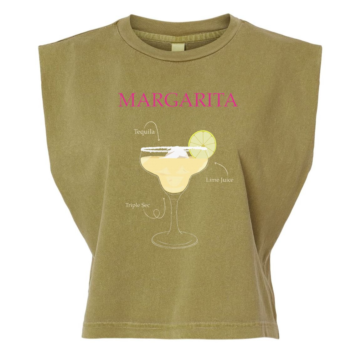 Margarita Cocktail Recipe Garment-Dyed Women's Muscle Tee