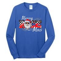 Merry Christmas Race Car Xmas Racing Santa Claus Pajamas Tall Long Sleeve T-Shirt