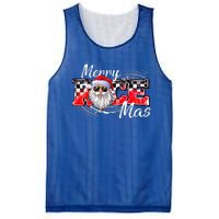 Merry Christmas Race Car Xmas Racing Santa Claus Pajamas Mesh Reversible Basketball Jersey Tank