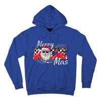 Merry Christmas Race Car Xmas Racing Santa Claus Pajamas Tall Hoodie