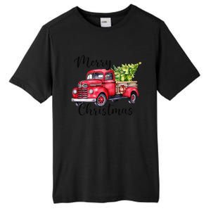 Merry Christmas Red Truck Tall Fusion ChromaSoft Performance T-Shirt