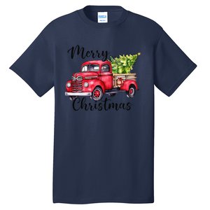 Merry Christmas Red Truck Tall T-Shirt