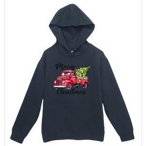 Merry Christmas Red Truck Urban Pullover Hoodie