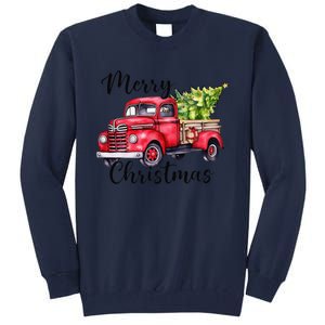 Merry Christmas Red Truck Tall Sweatshirt