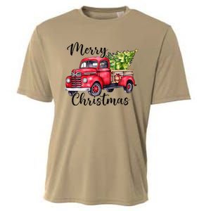 Merry Christmas Red Truck Cooling Performance Crew T-Shirt