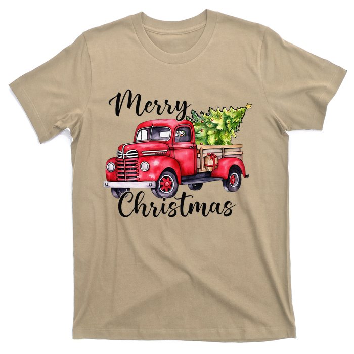 Merry Christmas Red Truck T-Shirt