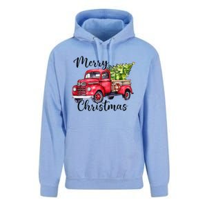 Merry Christmas Red Truck Unisex Surf Hoodie