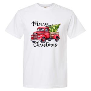 Merry Christmas Red Truck Garment-Dyed Heavyweight T-Shirt