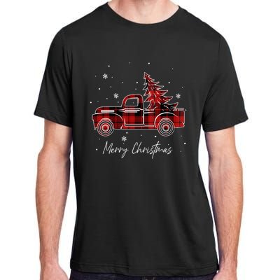 Merry Christmas Red Truck Family Matching Christmas Pajama Adult ChromaSoft Performance T-Shirt