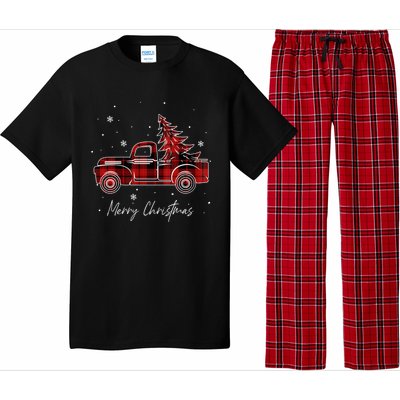 Merry Christmas Red Truck Family Matching Christmas Pajama Pajama Set