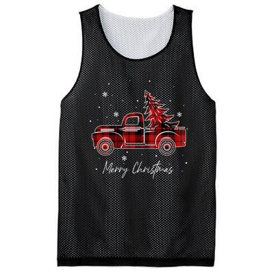 Merry Christmas Red Truck Family Matching Christmas Pajama Mesh Reversible Basketball Jersey Tank