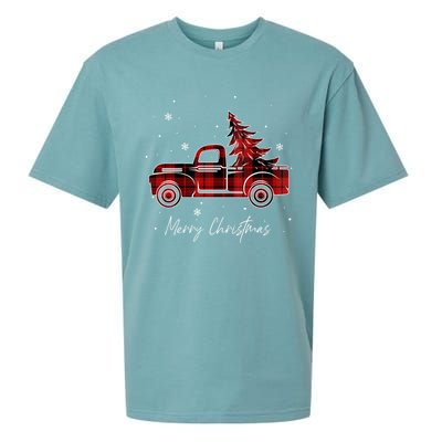 Merry Christmas Red Truck Family Matching Christmas Pajama Sueded Cloud Jersey T-Shirt