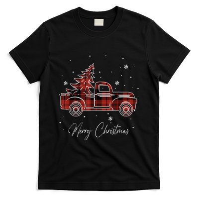 Merry Christmas Red Truck Family Matching Christmas Pajama T-Shirt