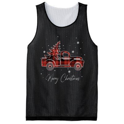 Merry Christmas Red Truck Family Matching Christmas Pajama Mesh Reversible Basketball Jersey Tank