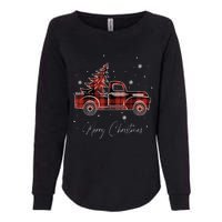 Merry Christmas Red Truck Family Matching Christmas Pajama Womens California Wash Sweatshirt