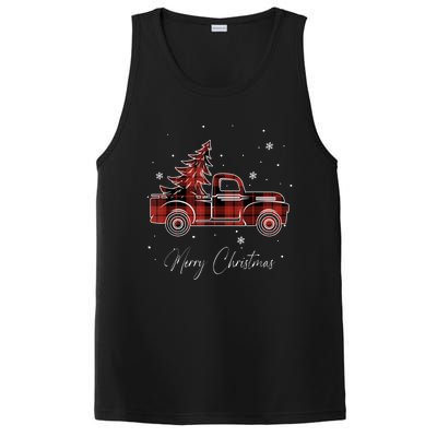 Merry Christmas Red Truck Family Matching Christmas Pajama PosiCharge Competitor Tank