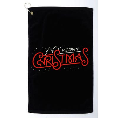 Merry Christmas Retro Golf Towel