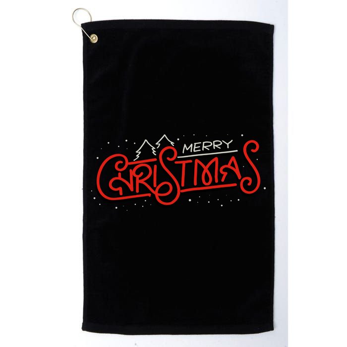 Merry Christmas Retro Golf Towel