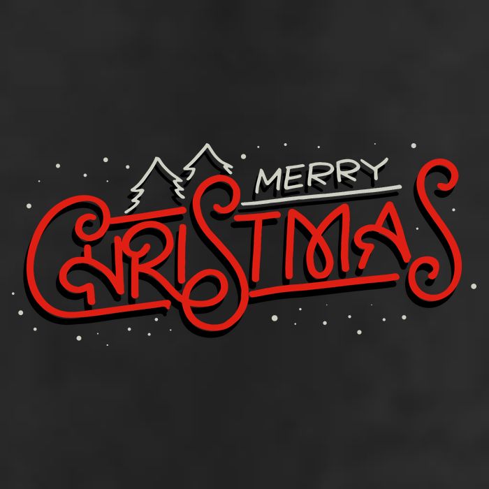 Merry Christmas Retro Golf Towel