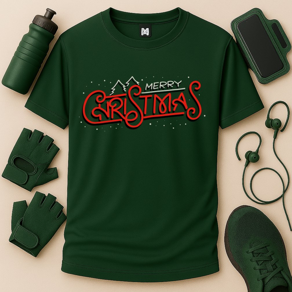 Merry Christmas Retro Performance Shirt