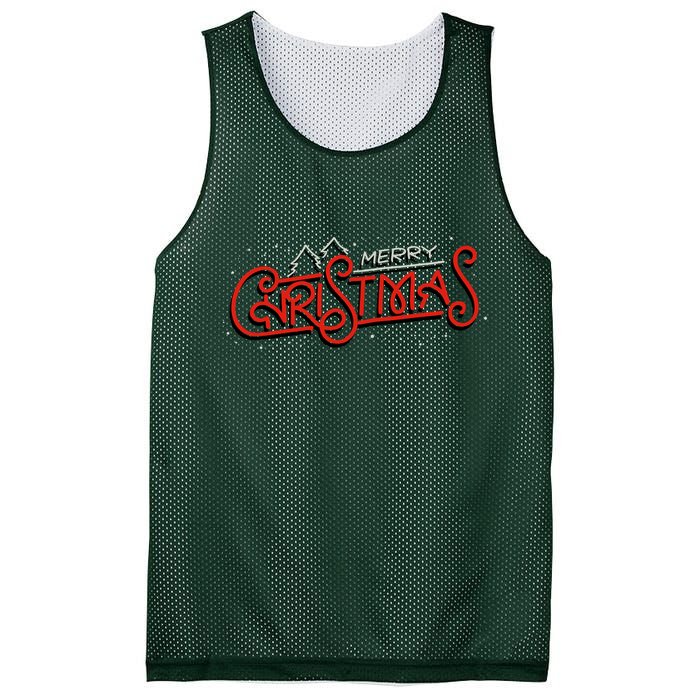 Merry Christmas Retro Mesh Reversible Basketball Jersey Tank