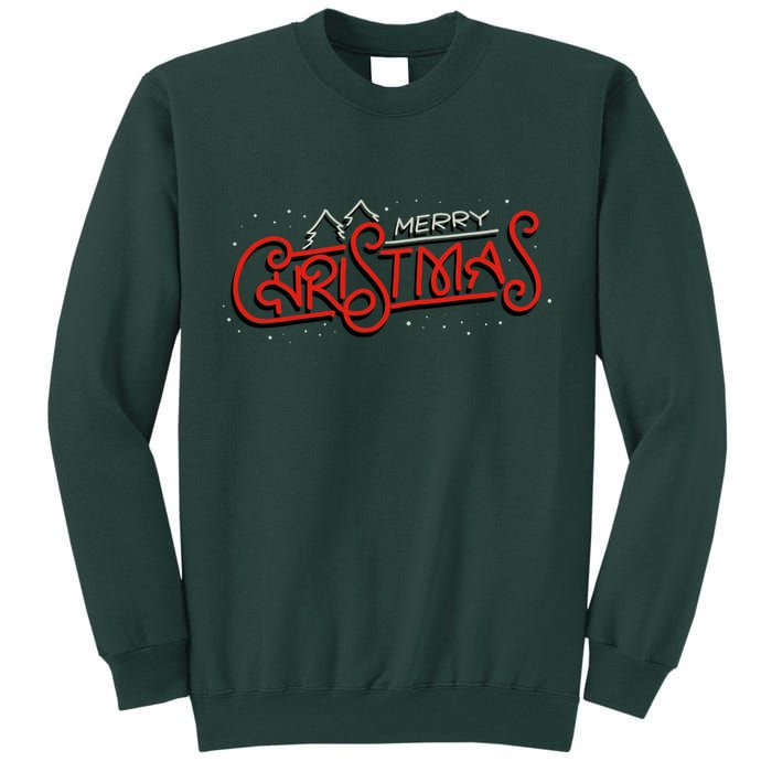 Merry Christmas Retro Tall Sweatshirt