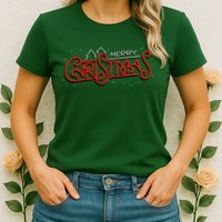 Merry Christmas Retro Womens T-Shirt