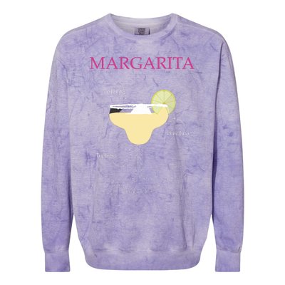 Margarita Cocktail Recipe Colorblast Crewneck Sweatshirt