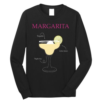 Margarita Cocktail Recipe Long Sleeve Shirt