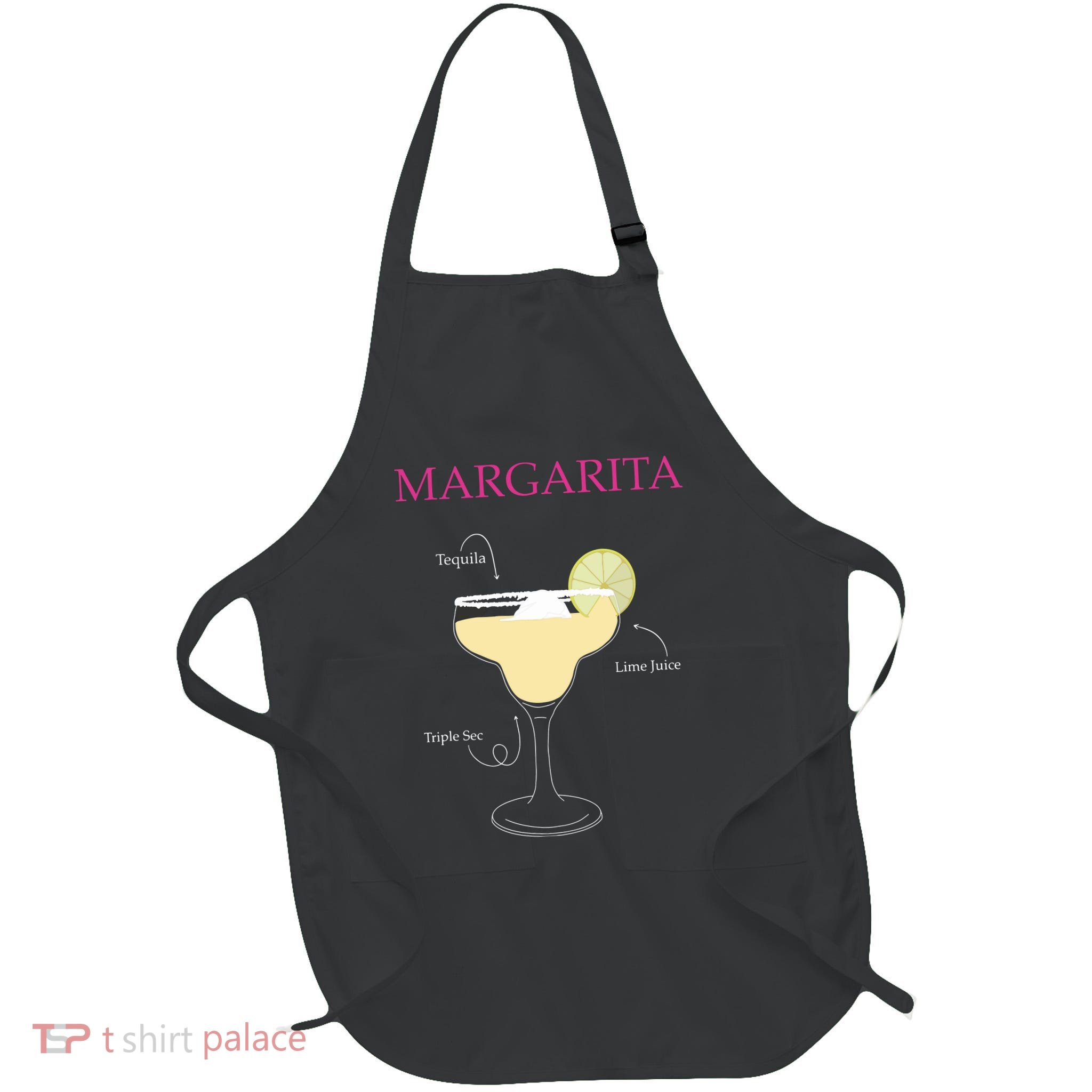 Margarita Cocktail Recipe Full-Length Apron With Pockets