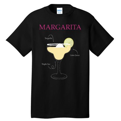 Margarita Cocktail Recipe Tall T-Shirt