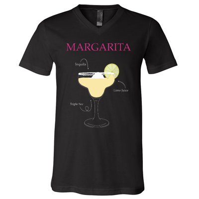 Margarita Cocktail Recipe V-Neck T-Shirt