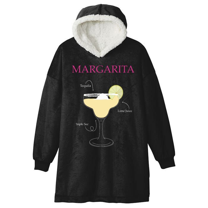 Margarita Cocktail Recipe Hooded Wearable Blanket