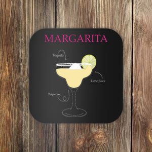 Margarita Cocktail Recipe Coaster