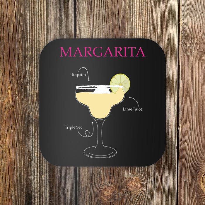 Margarita Cocktail Recipe Coaster