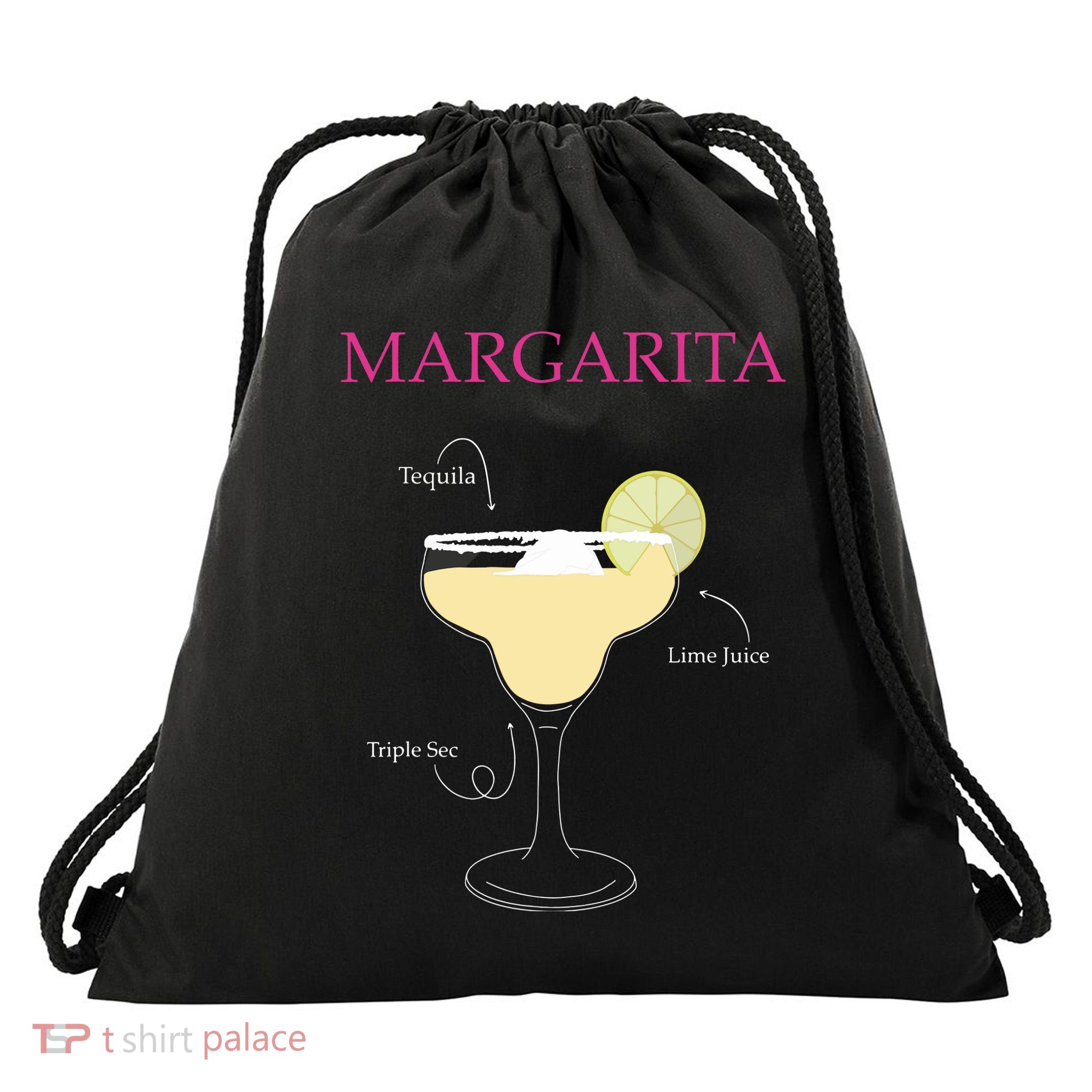 Margarita Cocktail Recipe Drawstring Bag