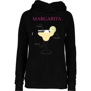 Margarita Cocktail Recipe Womens Funnel Neck Pullover Hood