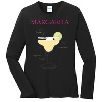 Margarita Cocktail Recipe Ladies Long Sleeve Shirt