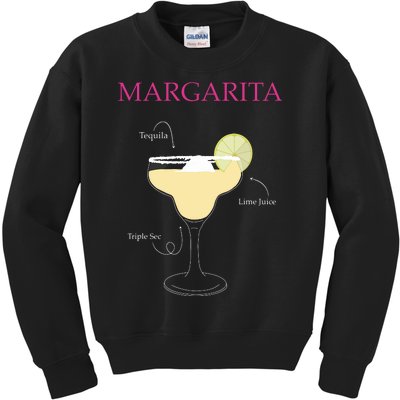 Margarita Cocktail Recipe Kids Sweatshirt