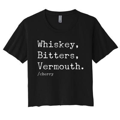 Manhattan Cocktail Recipe Women's Crop Top Tee