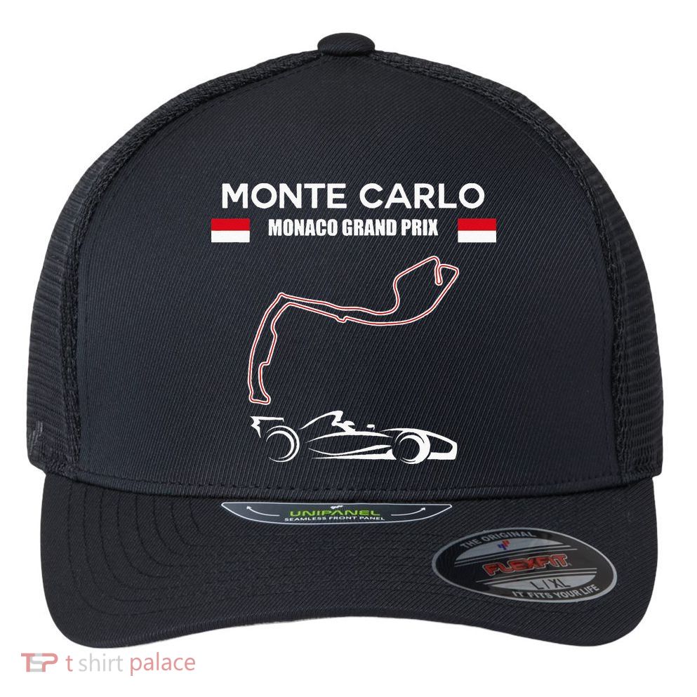 Monte Carlo Race Track Formula Racing Car Monaco Main Price Flexfit Unipanel Trucker Cap