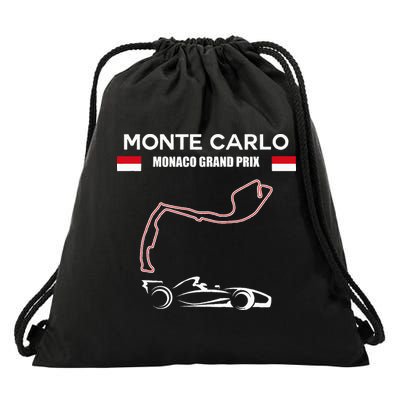 Monte Carlo Race Track Formula Racing Car Monaco Main Price Drawstring Bag