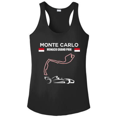 Monte Carlo Race Track Formula Racing Car Monaco Main Price Ladies PosiCharge Competitor Racerback Tank