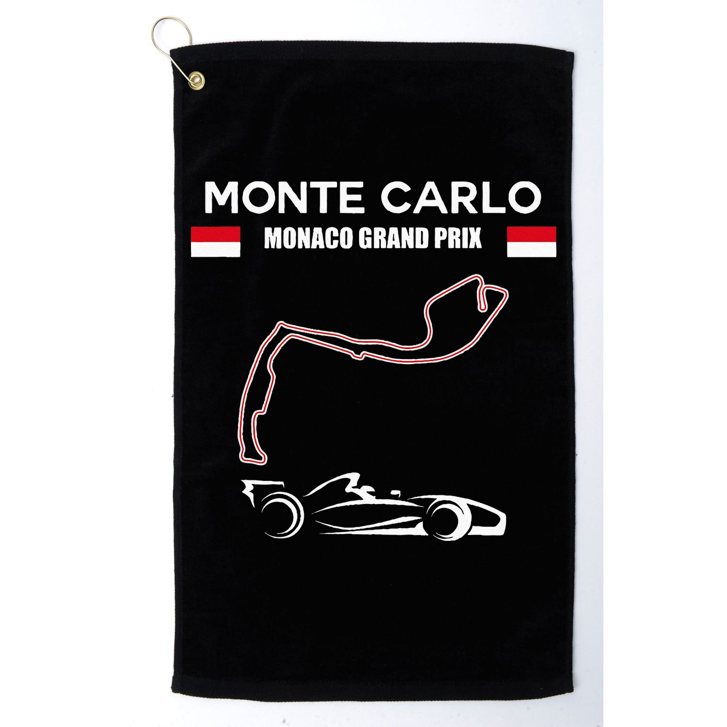 Monte Carlo Race Track Formula Racing Car Monaco Main Price Golf Towel