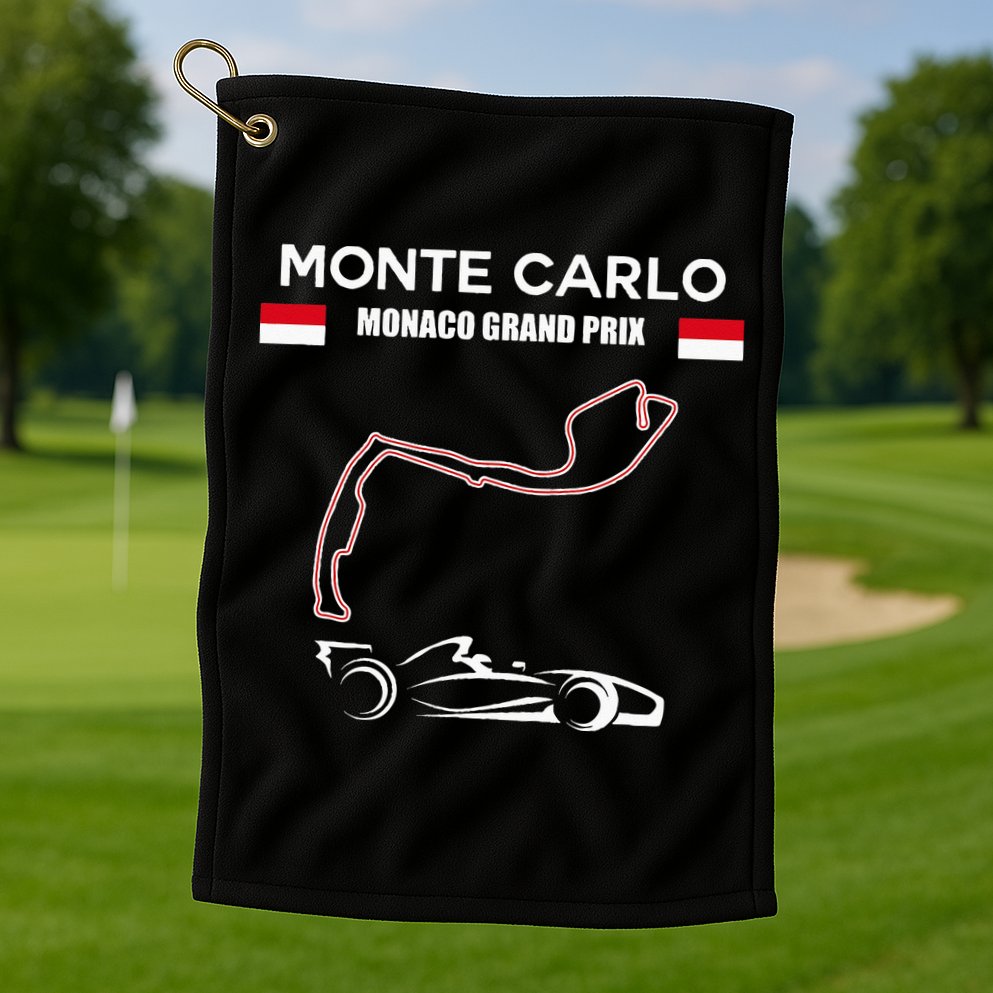 Monte Carlo Race Track Formula Racing Car Monaco Main Price Golf Towel