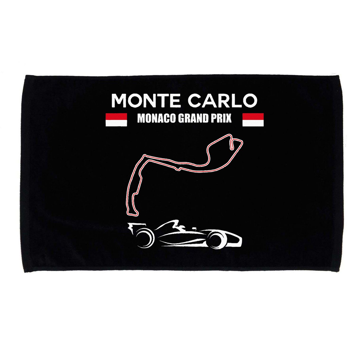 Monte Carlo Race Track Formula Racing Car Monaco Main Price Microfiber Hand Towel