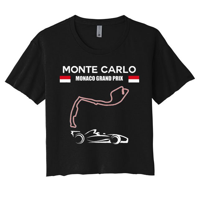 Monte Carlo Race Track Formula Racing Car Monaco Main Price Crop Top