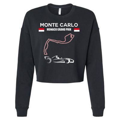 Monte Carlo Race Track Formula Racing Car Monaco Main Price Cropped Pullover Crew