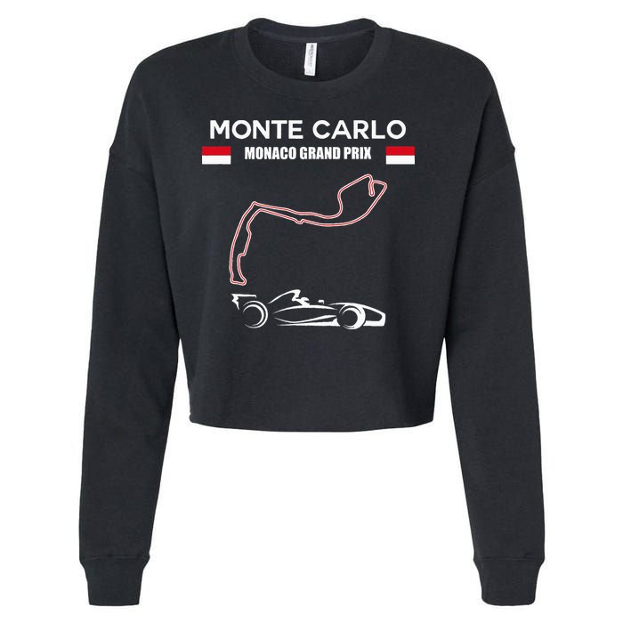 Monte Carlo Race Track Formula Racing Car Monaco Main Price Cropped Pullover Crew